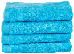 Spaces Essentials Cotton Face Towel 600 Gsm (Hawain Blue) - 4 Piece