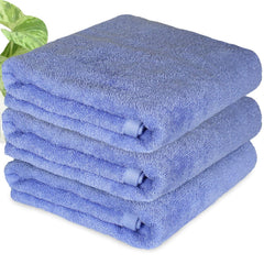 Heelium Bamboo Bath Towel | Lightweight & Quick Drying | Ultra Absorbent Towel 400 Gsm | Pack Of 3 - Iris