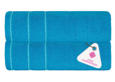 Casa Copenhagen Super Soft Elite Collection 2 Pieces 100% Cotton Large Bath Towel 850 Gsm - Hawain Ocean & Hawain Ocean