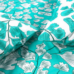 Soft Cotton Double Bedsheet For Queen Size With 2 Pillow Covers | 87 X 100 Inches, Teal & White - Soft & Breathable Fabric | Comfortable For Daily Use