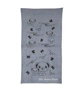 Jbg Home Store Kids Bath Towel 250 Gsm | Premium Microfiber Quick Drying Towels For Babies, Cartoon Print Wash Dry Cloth Towel (Grey Bear) - 1 Pcs