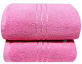 Lush Haven Decor Extra Large Big Men Bath Towel 1000 Gsm | 100% Pure Cotton Full Size Xxxl Ultra Soft, Absorbent & Quick Dry Towel (Pink) - Pack Of 2