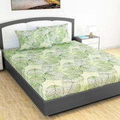 King Size Double Bedsheet With 2 Pillow Covers - 108 X 108 Inches, Sage Green | Soft & Durable For Everyday Use - All Season Comfort