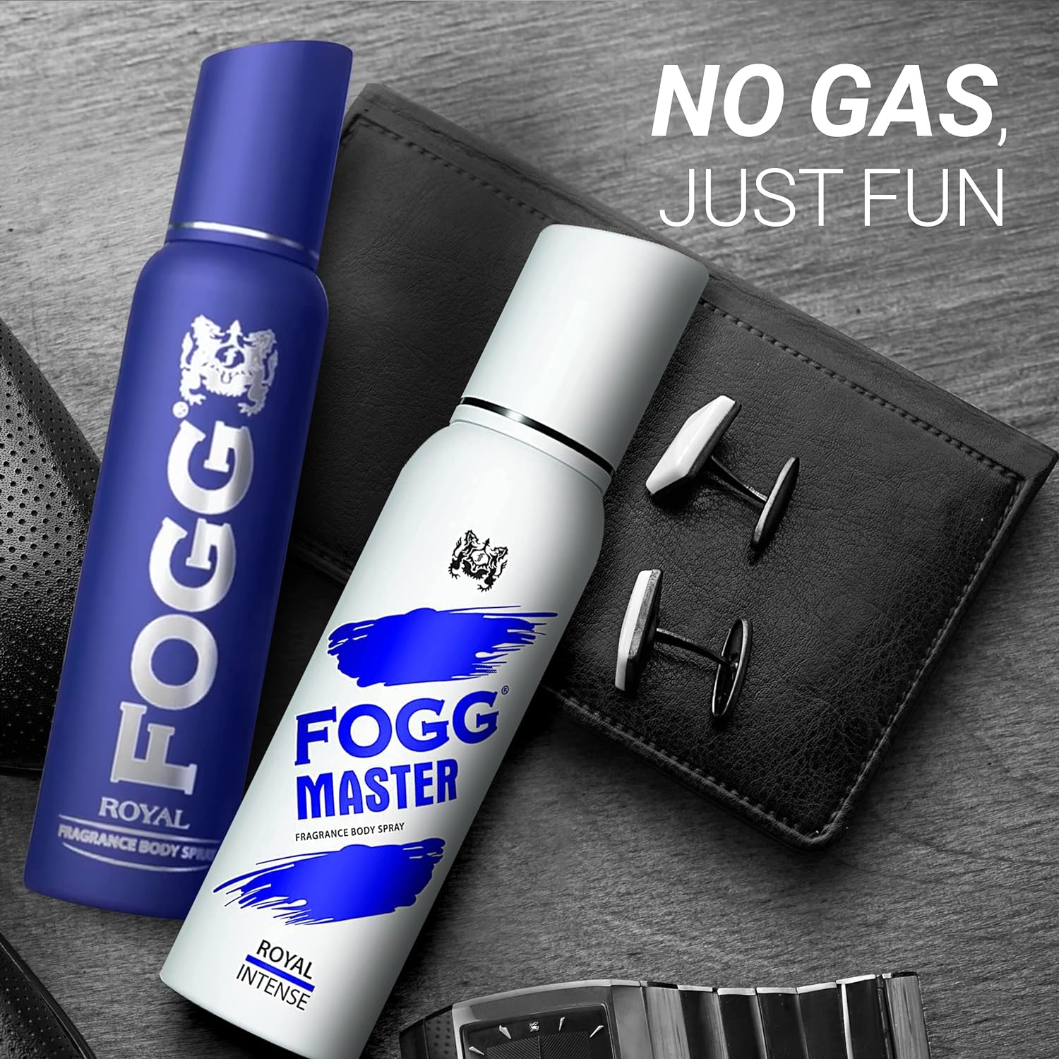 Fogg Royal 150ml 5 Fl.oz. & Master Intense Royal 120ml 4 Fl.oz. No Gas Deodorant For Men | Long Lasting Perfume Body Spray Fogg Royal 150ml 5 Fl.oz. & Master Intense Royal 120ml 4 Fl.oz. No Gas Deodorant For Men | Long Lasting Perfume Body Spray
