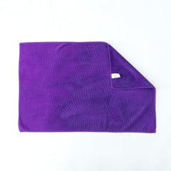 Kuber Industries Face Towel 600 Gsm | Super Soft Fluffy Absorbent Microfiber Cotton Hair & Face Towel - Pack Of 3 (Purple)