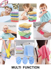 Mom Care Microfibre Bath Towels 500 Gsm | Extra Soft Quick Dry Strong Water Absorbent Bathing Towel For 5 Years+ Kids | Pack Of 2 (Multicolor)