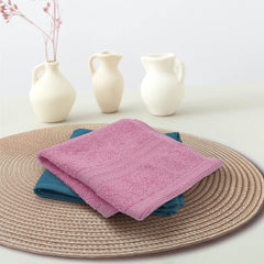 Sassoon Anatolia 2 Piece Cotton Face Towel 500 Gsm (Pink & Teal)