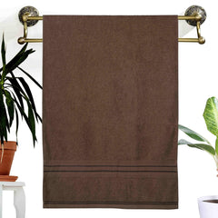 Dreamscape 100% Cotton Bath Towel 1100 Gsm - Set Of 2 (Coral & Brown)