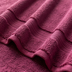 Vilasiya Plushwave 100% Cotton Bath Towel 650 Gsm | Zero Twist Yarn Luxurious Soft & Extra Absorbent Bath Towel (Purple Red)