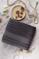 Mush Bamboo Luxurious Bath + Hand & Face Towel 900 Gsm | Ultra Soft, Absorbent & Antimicrobial Towel (Space Grey) -3 Piece