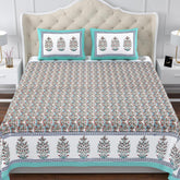 100% Cotton King Size Bedsheet For Double Bed With 2 Pillow Cover - 108 X 108 Inches, Multicolor | Extra Soft & Wrinkle Free | Perfect Gifting Wedding, Housewarming Or Festival
