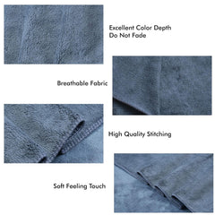 Yellow Weaves Super Soft Microfiber Hand Towels, Gym & Workout Towels 400 Gsm, (Grey) Set Of 1