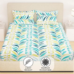All Around Elastic Fitted Bedsheet With 2 Matching Pillow Covers - 60 X 72 Inches, Multicolor | Long Lasting Use & Everyday Luxury | Ideal For All Seasons