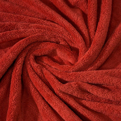 Maxoshine Microfiber Large Size Towels Bath 450 Gsm | Soft Fluffy Coral Fleece Bathing Towel With Hook Quick Dry Super Absorbent Bath Towel (Red)