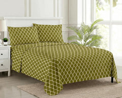 Jaipuri Design Cotton King Size Printed Bedsheet With 2 Pillow Covers - 108 X 108 Inches, Forest Green | Ideal For Home Use & Perfect For Gifting On Weddings, Housewarmings & Festivals