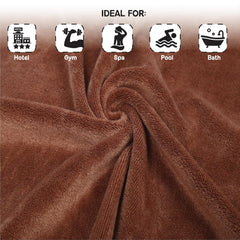 Housse Premium Microfiber Bath Towel 550 Gsm | Extra Large Quick Dry Towels For Women & Men | Super Soft Plush | Ultra Absorbent For Home Swimming Sports & Travel (Caramel Cafe)