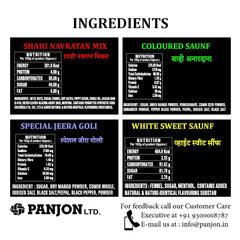Panjon Swad Mouth Fresheners 1760gm, (440gm *4) | Anardana, White Sweet Saunf, Jeera Goli, Navratan)