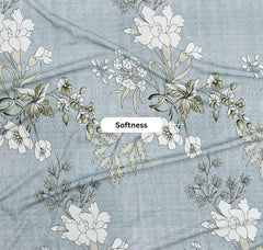 100% Cotton Double Bed Bedsheet Set With 2 Pillow Covers - 90 X 90 Inches, Grey | 144 Thread Count Soft & Breathable, For Bedroom & Gifting