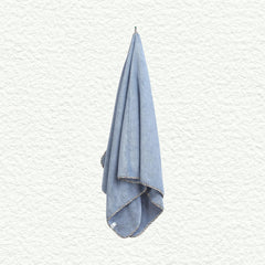 Spread Spain Microfiber Bath Towel 1200 Gsm | Extra Soft Plush & High Absorbent Bath Towel For Men & Women - American Denim & Ivory (Pack Of 2)
