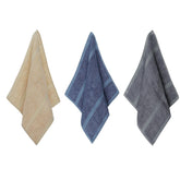Velve 100% Bamboo Face Towel 600 Gsm | 2x Softer & Absorbent Than Cotton Towels | Skin Friendly With Non-Toxic Colors (Royal Blue, Beige & Grey)- Pack Of 3