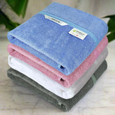 Heelium Bamboo Bath Towel 4x Softer & Quick Drying 400 Gsm (Iris, White, Grey, Peach)