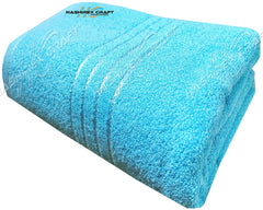Hashirex Craft Men'S Pure Xxxl Cotton Bath Towel 650 Gsm (Blue)