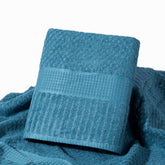 Mush Hearth & Haven Bamboo Large Size Bath Towels 450 Gsm | Bamboo Bath Towel Soft, Highly Absorbent & Quick Dry (Teal) - Pack Of 2