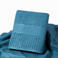 Mush Hearth & Haven Bamboo Large Size Bath Towels 450 Gsm | Bamboo Bath Towel Soft, Highly Absorbent & Quick Dry (Teal) - Pack Of 2