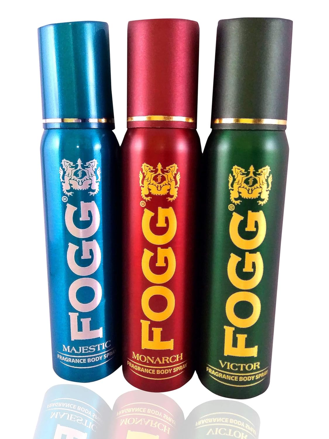 Fogg Majestic + Monarch + Victor Fresh Deodorant Fragrance Body Spray 120ml Each 4 Fl.oz. | For Men Fogg Majestic + Monarch + Victor Fresh Deodorant Fragrance Body Spray 120ml Each 4 Fl.oz. | For Men