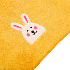 Khillayox Super Soft Bath Towel 400 Gsm | Super Absorbent Reusable Towel With Cute Cartoon Bear Print Washcloth For Babies (Yellow)