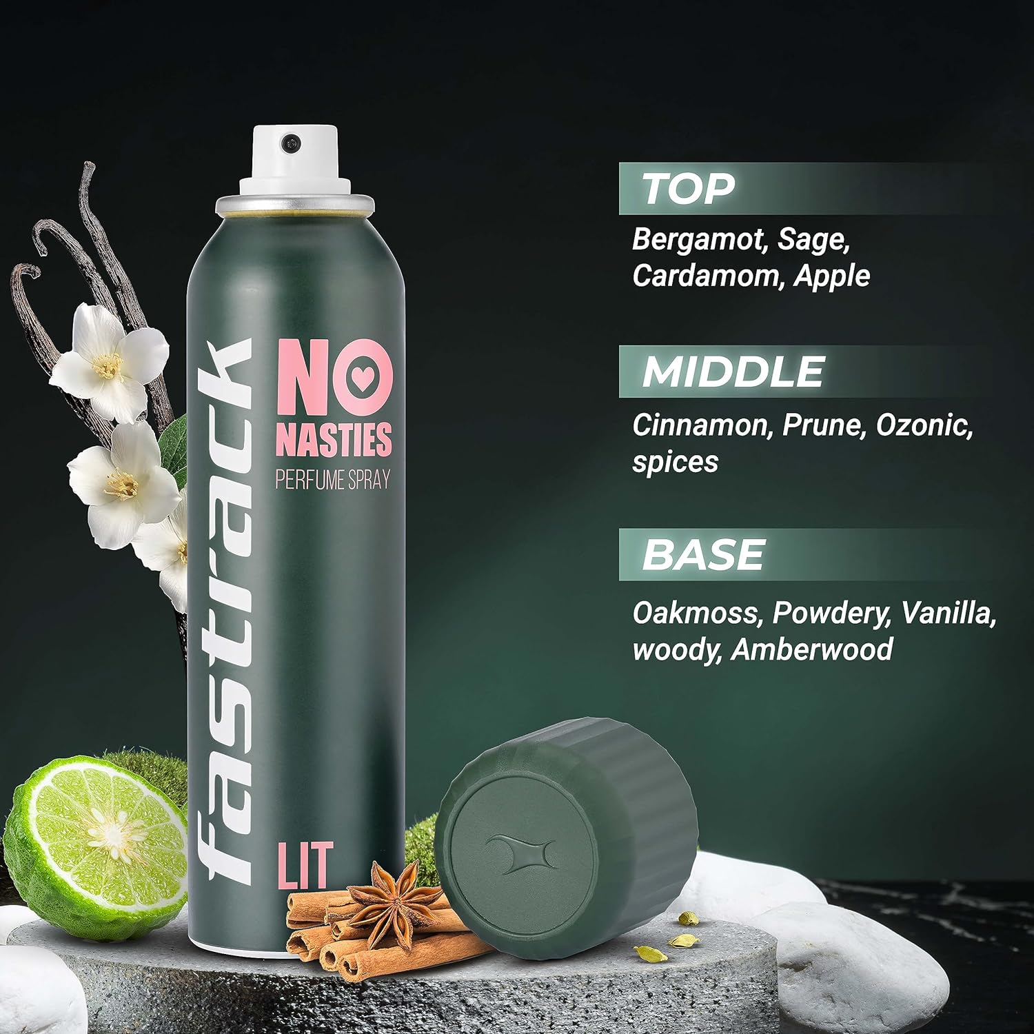 Fastrack No Nasties Lit + Badass Deodorant Perfume Spray 135ml 4.5 Fl.oz. Each Pack Of 2 | Unisex Fragrance Fastrack No Nasties Lit + Badass Deodorant Perfume Spray 135ml 4.5 Fl.oz. Each Pack Of 2 | Unisex Fragrance