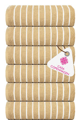 Casa Copenhagen Egyptian Cotton Ecstatic Hand Towel 740 Gsm (Beige)- 6 Pcs