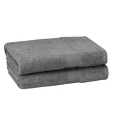 Fresh From Loom Luxury Edition Egyptian 100% Pure Cotton Bath Towel 1200 Gsm | High Water Heavy Soft Dual Stitched Bath Towel (Charcoal Grey) - 2 Pcs