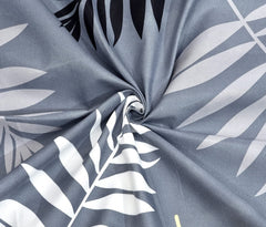 Printed Double Bedsheet With 2 Pillow Cover - 72 X 78 X 6 Inches, Grey & Black | All Around Elastic Fitted Bedsheet | Super Soft Polycotton With 200 Thread Count