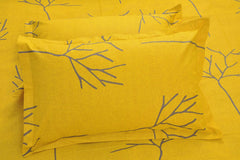Single Bedsheet With 1 Pillow Cover - 55 X 88 Inches, Yellow | Soft & Comfortable Sleep Experience | Machine Wash In Cold Water