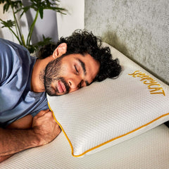 Orthopedic Memory Foam Pillow For Better Shoulder, Neck Support, Standard Size - 25x16 Inches | White Pillow, Rectangular Deign, Washable, Pain Relief Pillow - 1 Piece