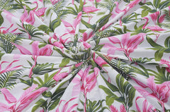 Single Bedsheet Elastic Fitted Cotton With 1 Pillow Cover | 36 X 78 Inches, Pink & Green | Ideal For Home, Guest House, Hotel | Soft & Breathable Fabric