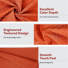 Eco Sense Basket Weave 100% Cotton Luxuriosly Bath Towels 350 Gsm | Soft, Super Absorbent, Large Size Quick Dry Bath Towel - Cinnamon (Pack Of 1)