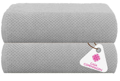 Casa Copenhagen Egyptian Cotton Exotic Hand Towel 400 Gsm (P Grey Violet)- 2 Pcs