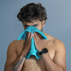 Heelium Bamboo Face Towel 600 Gsm | Ultra Absorbent & Odour-Free 3x Softer Than Cotton Towels | Pack Of 3 -Blue, Teal & White