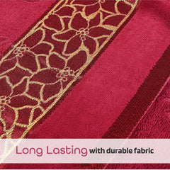 Kuber Industries Soft Blend Cotton Bathing Towel 2700 Gsm | Fade/Wrinkle Resistant Towels (Velvet Maroon) - Pack Of 6