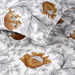 King Size Double Bedsheet With 2 Pillow Covers - 108 X 108 Inches, Grey & Brown | Ideal For Gifting Diwali, Dussehra - Soft & Smoothing Touch Bedsheet