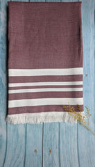 Madake Bamboo Ultra Soft & Thin Turkish Towel 454 Gsm | Quick Dry, Super Absorbent | Extra Large Bath Towel For Men & Women (Red Wood)