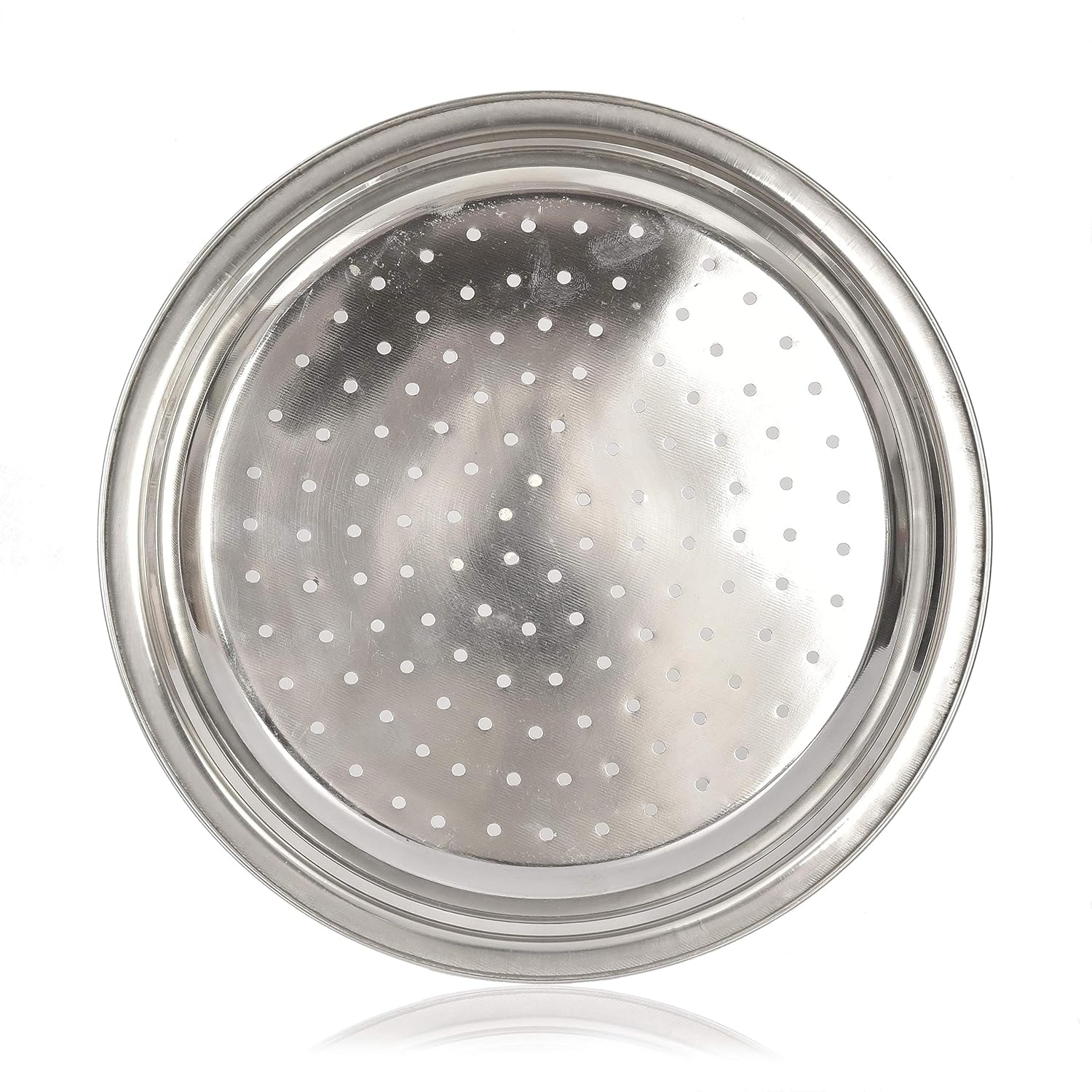 Silver Stainless Steel Rice Strainer, 24cm | Sieve, Chalni, Chalna For Wheat, Rice, Etc. - Can Be Use As Fruit Basket, Vegetable Basket, Food Strainer Silver Stainless Steel Rice Strainer, 24cm | Sieve, Chalni, Chalna For Wheat, Rice, Etc. - Can Be Use As Fruit Basket, Vegetable Basket, Food Strainer