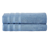Senses By Riba Cotton Bath & Swim Towel 1000 Gsm | Ultra Soft, Super Absorbent Bath Sheet (Blue) - Pack Of 2