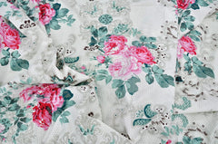 Double Bedsheet For Queen Size - 88 X 96 Inches, With 2 Pillow Covers, Pink & Green | Natural Fibers, Comfortable Bedsheet