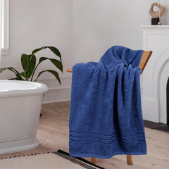 Home Elegance 100% Cotton Comfort Living Bath Towel 400 Gsm (Navy Blue)- Pack Of 1