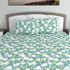 King Size Double Bedsheet With 2 Pillow Covers - 108 X 108 Inches, Meadow Green | Soft & Durable For Everyday Use - All Season Comfort