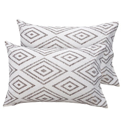 Super King Size Bedsheets 108 X 108 Inches With 2 Pillow Covers, Taupe & White | Lightweight & Breathable Cotton Bedsheet