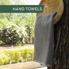 Heelium Bamboo Hand Towel 800 Gsm | Ultra Absorbent & Anti-Bacterial 3x Softer Than Cotton Towels (Peach, Blue, Grey, Iris)- Pack Of 4